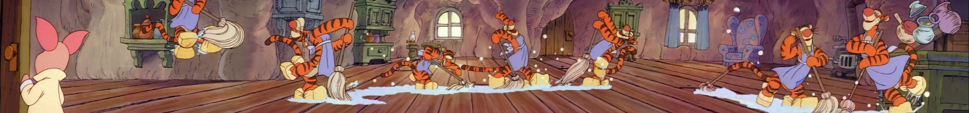 Tygr uklízí u Prasátka megapanorama